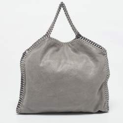 Pre Owned Stella McCartney Grey Faux Suede Small Falabella Tote