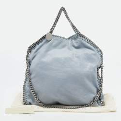 Pre Owned Stella McCartney Light Blue Faux Suede Small Falabella Tote