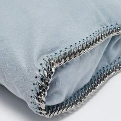 Pre Owned Stella McCartney Light Blue Faux Suede Small Falabella Tote