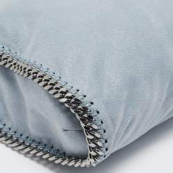 Pre Owned Stella McCartney Light Blue Faux Suede Small Falabella Tote