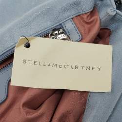 Pre Owned Stella McCartney Light Blue Faux Suede Small Falabella Tote