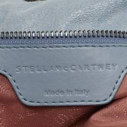 Pre Owned Stella McCartney Light Blue Faux Suede Small Falabella Tote