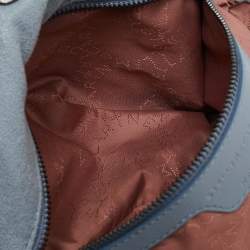 Pre Owned Stella McCartney Light Blue Faux Suede Small Falabella Tote