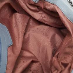 Pre Owned Stella McCartney Light Blue Faux Suede Small Falabella Tote