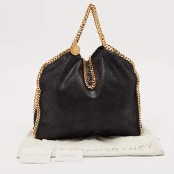 Pre Owned Stella McCartney Black Faux Suede Small Falabella Tote