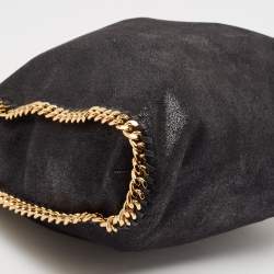 Pre Owned Stella McCartney Black Faux Suede Small Falabella Tote