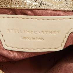 Pre Owned Stella McCartney Gold Faux Suede Tiny Falabella Tote