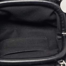 Stella McCartney Black Faux Leather Falabella Double Chain Shoulder Bag