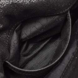 Pre Owned Stella McCartney Black Faux Suede Embellished Falabella Flap Crossbody Bag