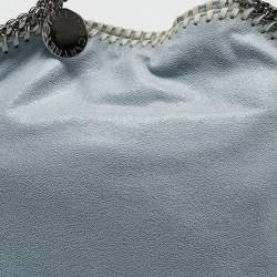 Pre Owned Stella McCartney Light Blue Faux Suede Small Falabella Tote