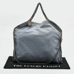Pre Owned Stella McCartney Light Blue Faux Suede Small Falabella Tote