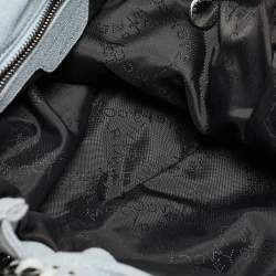 Pre Owned Stella McCartney Light Blue Faux Suede Small Falabella Tote