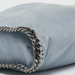 Pre Owned Stella McCartney Light Blue Faux Suede Small Falabella Tote