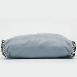Pre Owned Stella McCartney Light Blue Faux Suede Small Falabella Tote