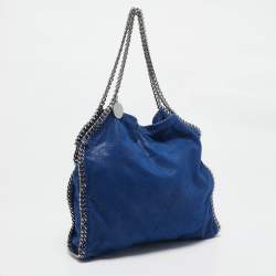 Pre Owned Stella McCartney Blue Faux Suede Small Falabella Tote