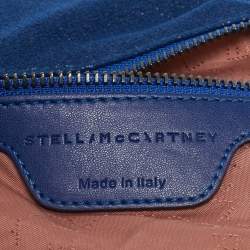 Pre Owned Stella McCartney Blue Faux Suede Small Falabella Tote