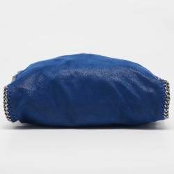 Pre Owned Stella McCartney Blue Faux Suede Small Falabella Tote