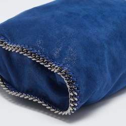 Pre Owned Stella McCartney Blue Faux Suede Small Falabella Tote