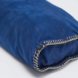 Pre Owned Stella McCartney Blue Faux Suede Small Falabella Tote