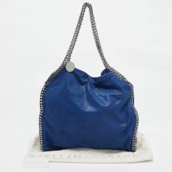Pre Owned Stella McCartney Blue Faux Suede Small Falabella Tote