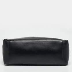 Stella McCartney Black Faux Leather Perforated Logo Tote