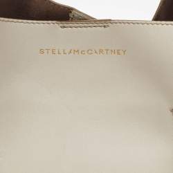 Stella McCartney Light Grey Faux Leather Medium Braided Handle Hobo