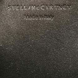 Stella McCartney Black Faux Leather Whipstitch Frayme Shopper Tote
