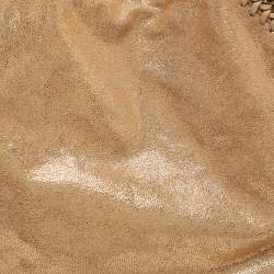 Pre Owned Stella McCartney Gold Faux Suede Small Falabella Tote