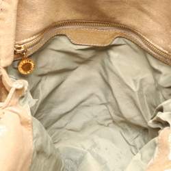 Pre Owned Stella McCartney Gold Faux Suede Small Falabella Tote