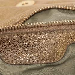 Pre Owned Stella McCartney Gold Faux Suede Small Falabella Tote