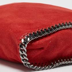 Stella McCartney Red Faux Suede Small Falabella Tote