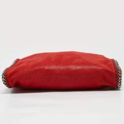 Stella McCartney Red Faux Suede Small Falabella Tote
