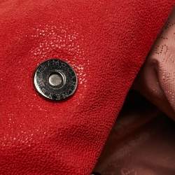 Stella McCartney Red Faux Suede Small Falabella Tote