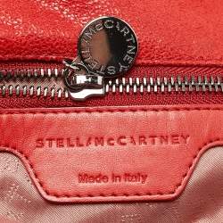 Stella McCartney Red Faux Suede Small Falabella Tote