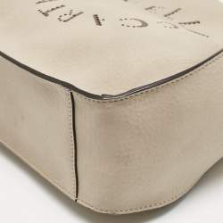 Stella McCartney Beige Faux Leather Logo Crossbody Bag
