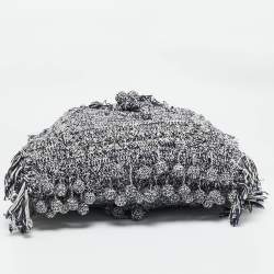 Stella McCartney Navy Blue/White Crochet Fabric Large Falabella Tote