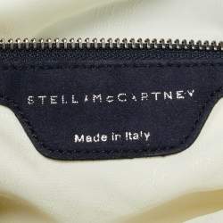 Stella McCartney Navy Blue/White Crochet Fabric Large Falabella Tote