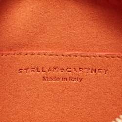 Pre Owned Stella McCartney Orange Faux Suede Mini Zip Falabella Shoulder Bag