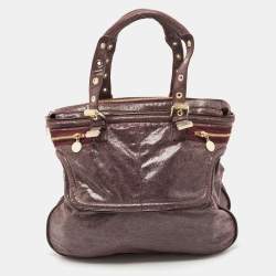 Stella McCartney Purple Faux Leather Appaloosa Tote