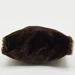 مملوكة مسبقًا Stella McCartney Brown Python Print Velvet Small Falabella Tote