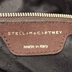 مملوكة مسبقًا Stella McCartney Brown Python Print Velvet Small Falabella Tote