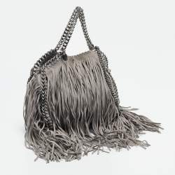 Pre Owned Stella McCartney Grey Faux Suede Mini Falabella Tote