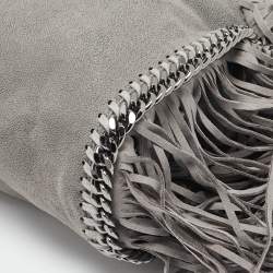 Pre Owned Stella McCartney Grey Faux Suede Mini Falabella Tote