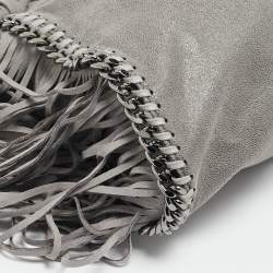 Pre Owned Stella McCartney Grey Faux Suede Mini Falabella Tote