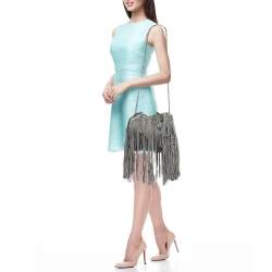 Pre Owned Stella McCartney Grey Faux Suede Mini Falabella Tote