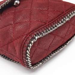 Stella McCartney Red Faux Suede Mini Falabella Drawstring Backpack