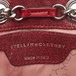 Stella McCartney Red Faux Suede Mini Falabella Drawstring Backpack