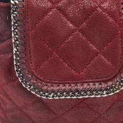 Stella McCartney Red Faux Suede Mini Falabella Drawstring Backpack