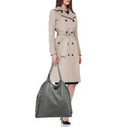Stella McCartney Grey Faux Suede Large Falabella Tote