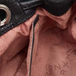 Stella McCartney Black Quilted Faux Leather Mini Falabella Backpack